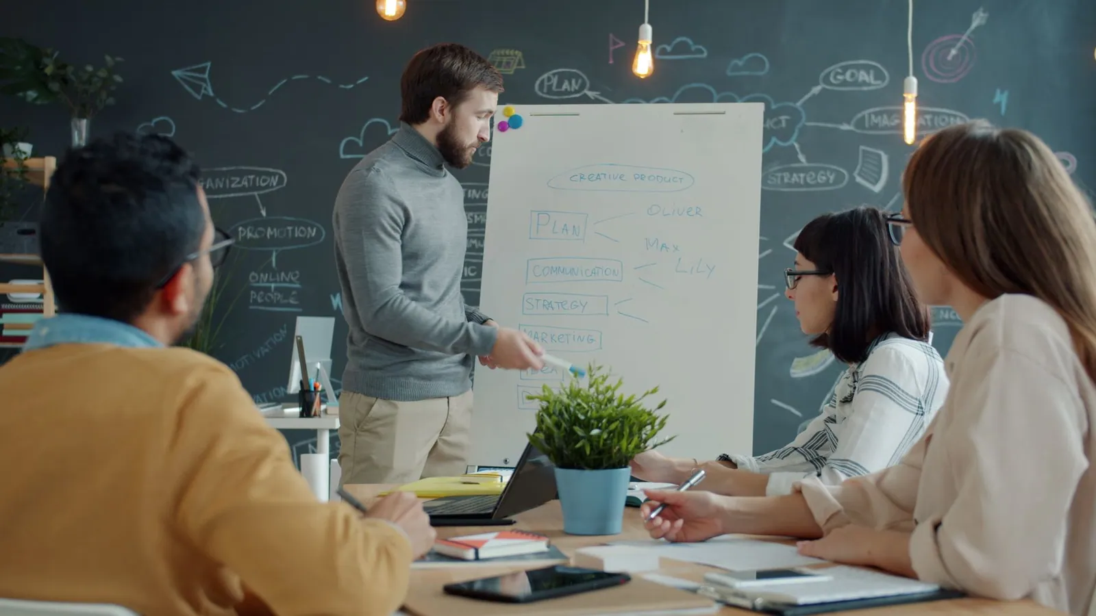 A coach planning their marketing
